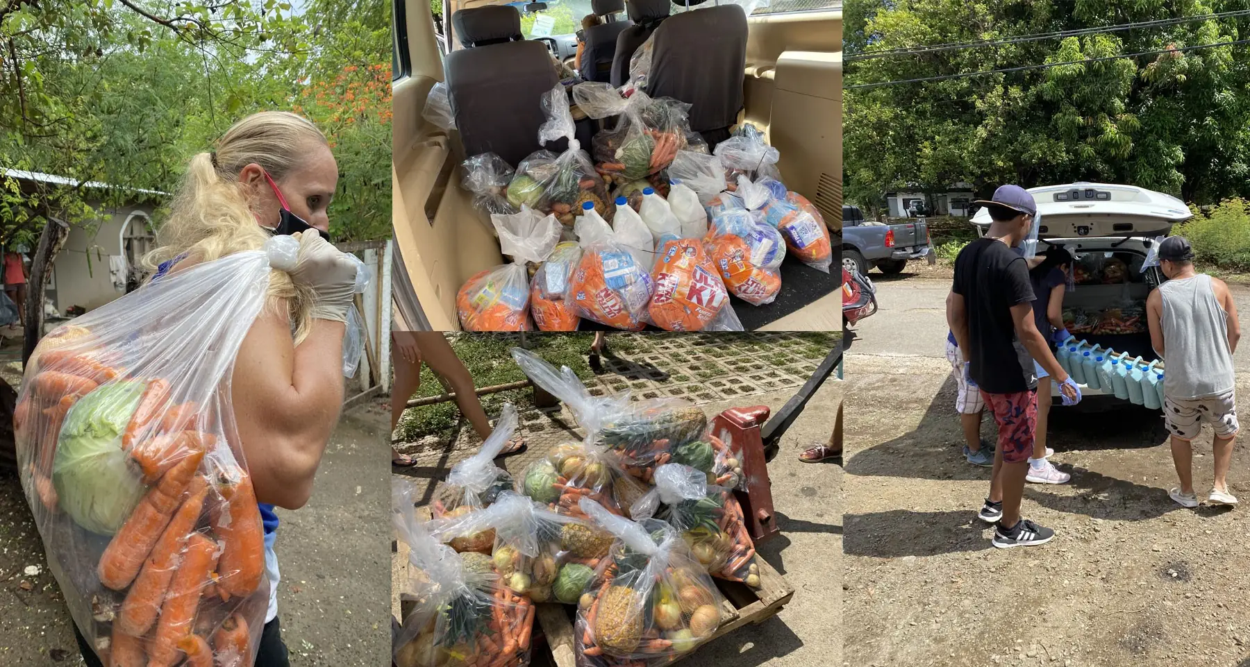 Community feeding program supported by Flamingo Beach Realty in Costa Rica
