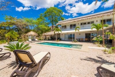 Villa Pacha's pool terrace in Playa Grande