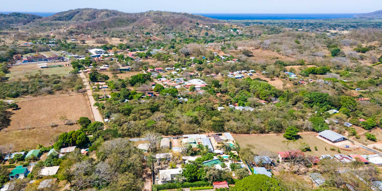 Aerial view of Villareal, inland from Tamarindo
