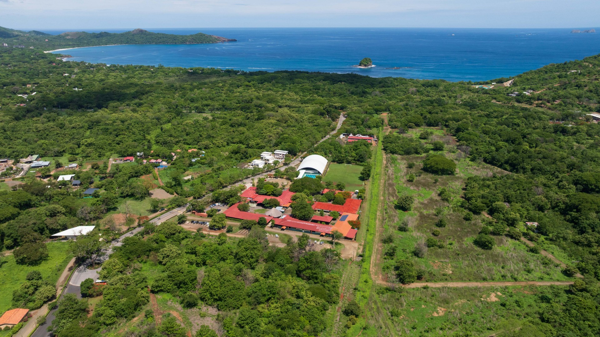 Aerial view of the Mar Vista community in the hills above Playa Flamingo