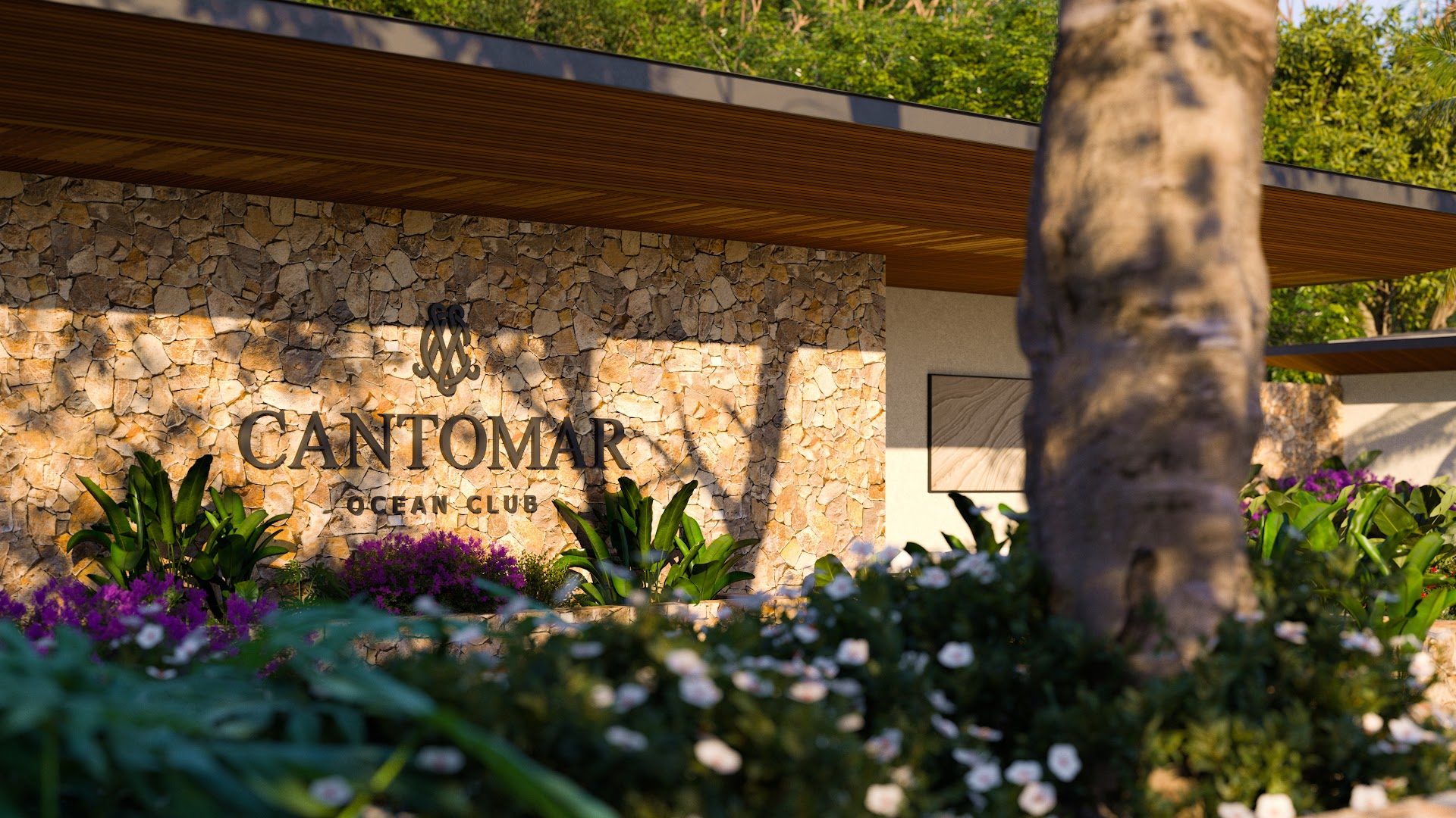 Cantomar Ocean Club main entry rendering, Playa Flamingo