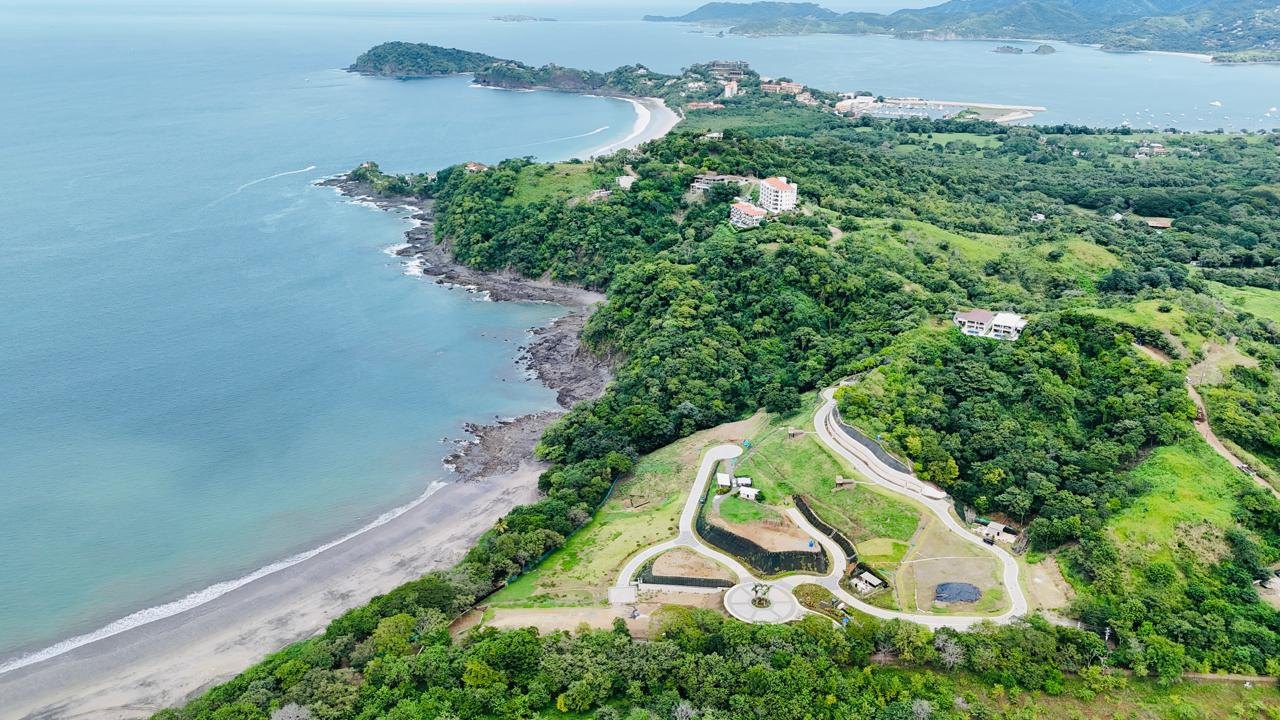 Cantomar Ocean Club site from the air, Playa Flamingo, Guanacaste